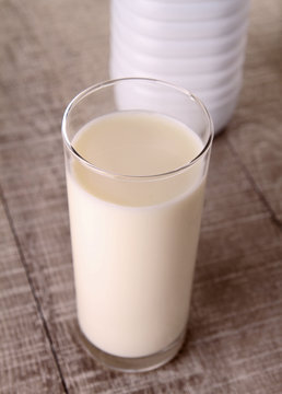fresh glass of milk