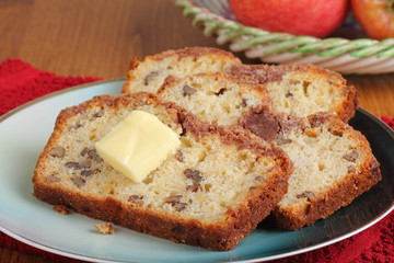 Apple Nut Bread Sliced