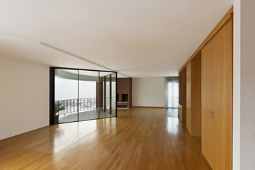 beautiful apartment, interior, big empty room