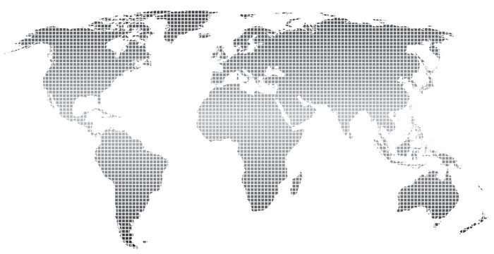 Stylised vector world map