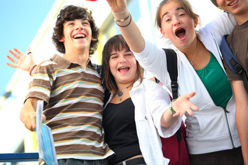 teenagers celebrating the end of the year