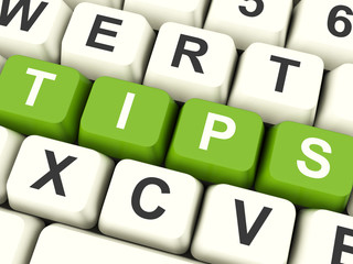 Tips Computer Keys Showing Hints And Guidance