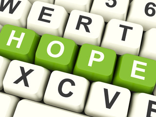 Hope Computer Keys As Sign Of Wishing And Hoping