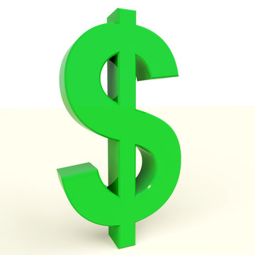 Dollar Symbol Showing Money Or Investment In The Usa