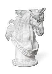 3D model of a horse head © minogindmitriy