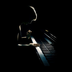 Piano playing pianist concert. Classical music