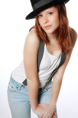 Junges Model mit Hut