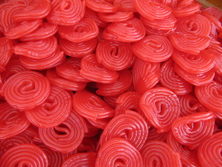 Red liquorice wheels