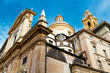 Fototapeta na wymiar Old Church of Saint Andrew (Andrea) in Genoa, Italy