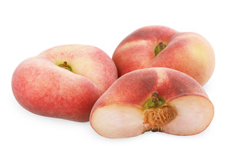 Chinese flat peaches with half