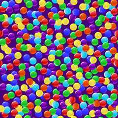Delicious colorful candies seamless background