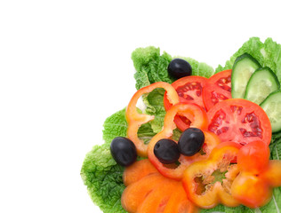 collection of vegetables isolated