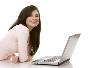 Naklejka premium casual brunette