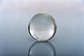 world ball made of glass