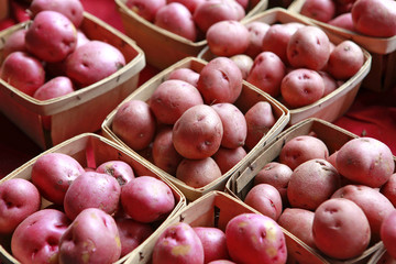 containers of red potatoes