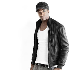 Black male fashion model