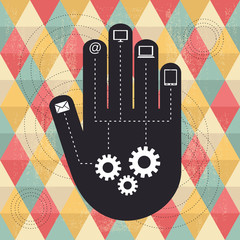 hand of technology - abstract design