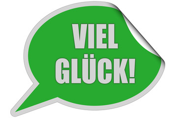 SP-STicker grün curl oben VIEL GLÜCK!