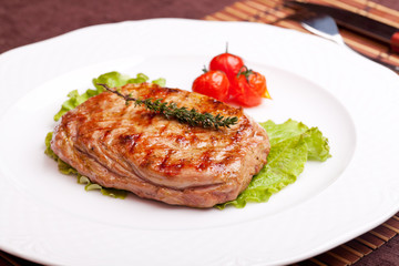 Grilled steak