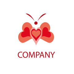 Logo love butterfly # Vector