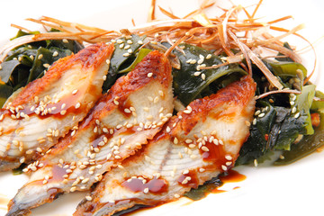 sashimi unagi close up