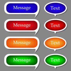 Vector bubble speech stickers set with place for your text