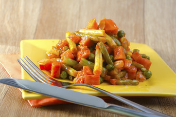 vegetables with tomato sauce