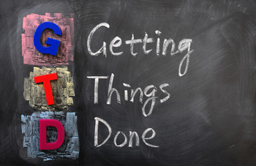 Acronym of GTD for Getting Things Done