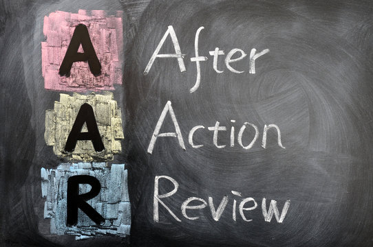 Acronym of AAR for after action review