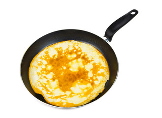 Pancake in a frying pan