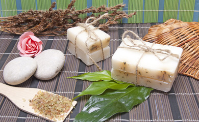 Fototapeta na wymiar Handmade Soap with natural ingredients