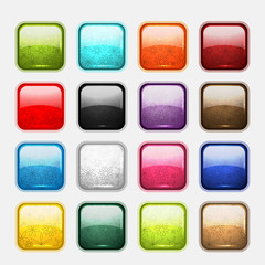 Set of glossy button icons for your design
