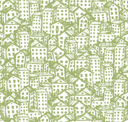 Obraz premium City sketch, seamless background for your design