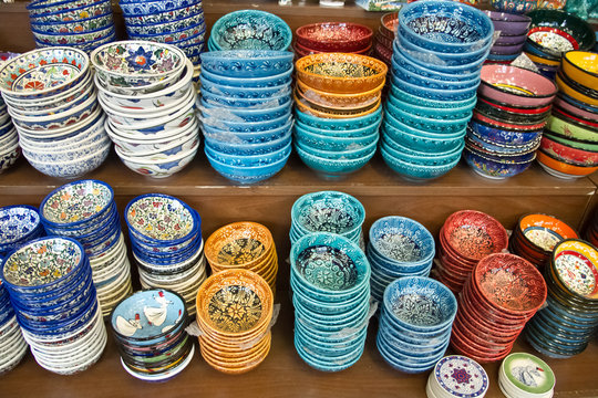 Authentic Iznik tile work bowls in aa Gift Shop