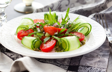 Salmon and vegetables  salad