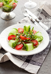 Salmon and vegetables  salad
