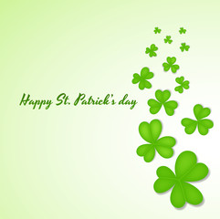 St. Patrick’s Day Clover Leaves Background