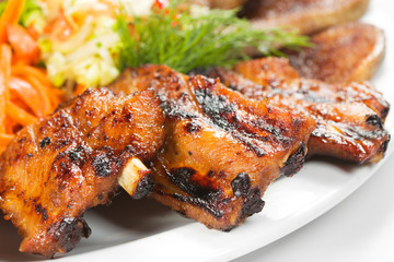 Gourmet grilled steak on a plate