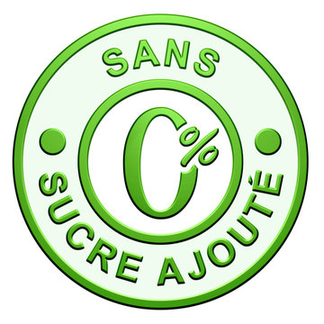 Cachet "Sans Sucre Ajout&eacute;"