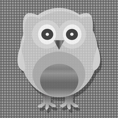 Cute metal owl. vector