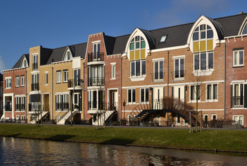 Fototapeta na wymiar Modern luxuriously apartments in Voorschoten, Netherlands.