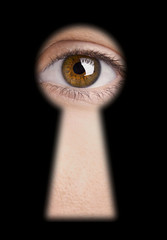 Fototapeta premium Peeking Through the Keyhole