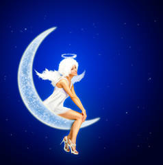 Obraz na płótnie Canvas Moon Angel