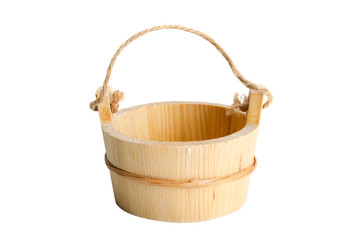 wooden bucket