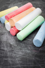 chalk on  chalkboard