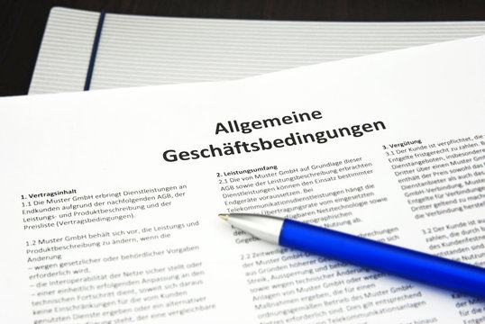 AGB blauer Kugelschreiber