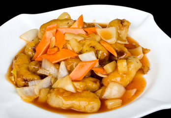 Pork with sweet and sour sauce