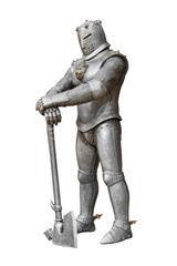 medieval knight, armor and weapon