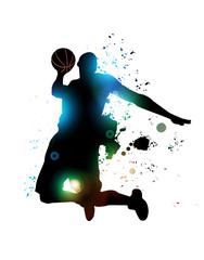 Abstract Basketball Player - 39108174