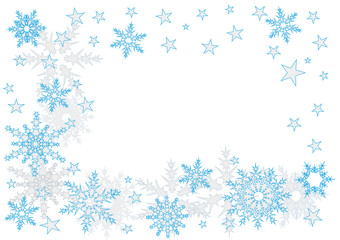 rahmen schnee und sterne